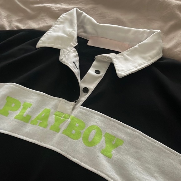 Playboy cropped long sleeve top - Picture 2 of 3